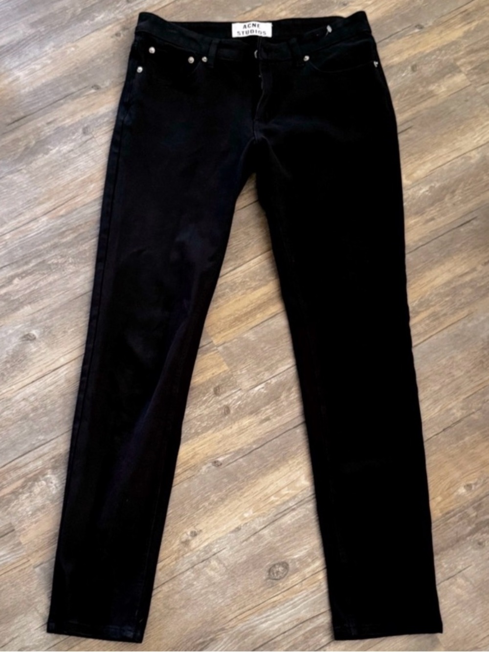 Acne Studios “Skin 5 Used Blue” dark washed jeans